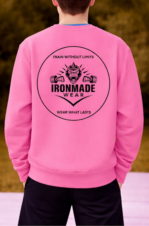 Kids sweatshirt in Hot Pink – vibrant brushed fleece kids top