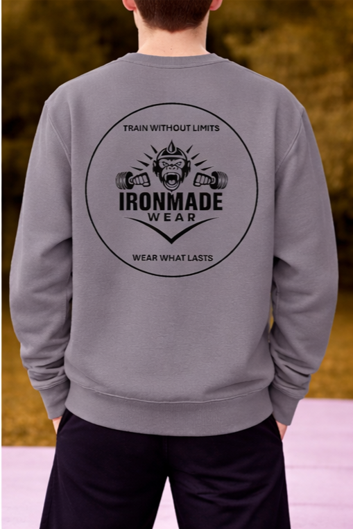 Kids sweatshirt in Storm Grey – durable ringspun cotton blend children’s jumper