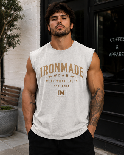 Men’s Faded Tank Top | Ironmade Logo