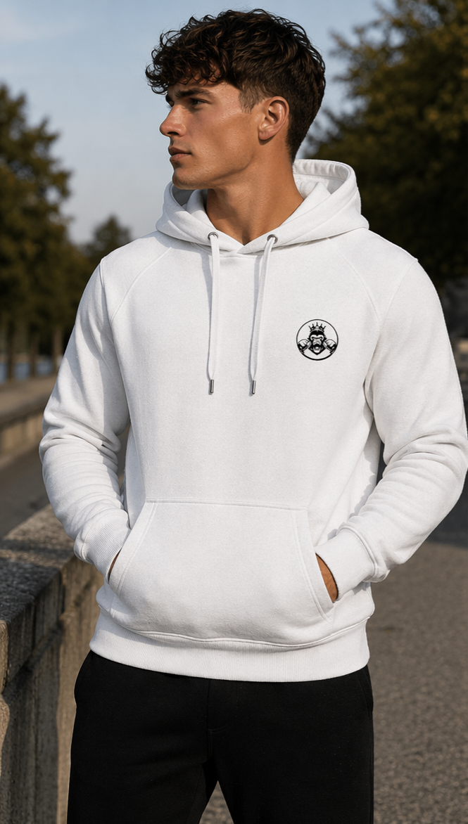 Men's Heavy Hoodie | Double Logo- Light Collection