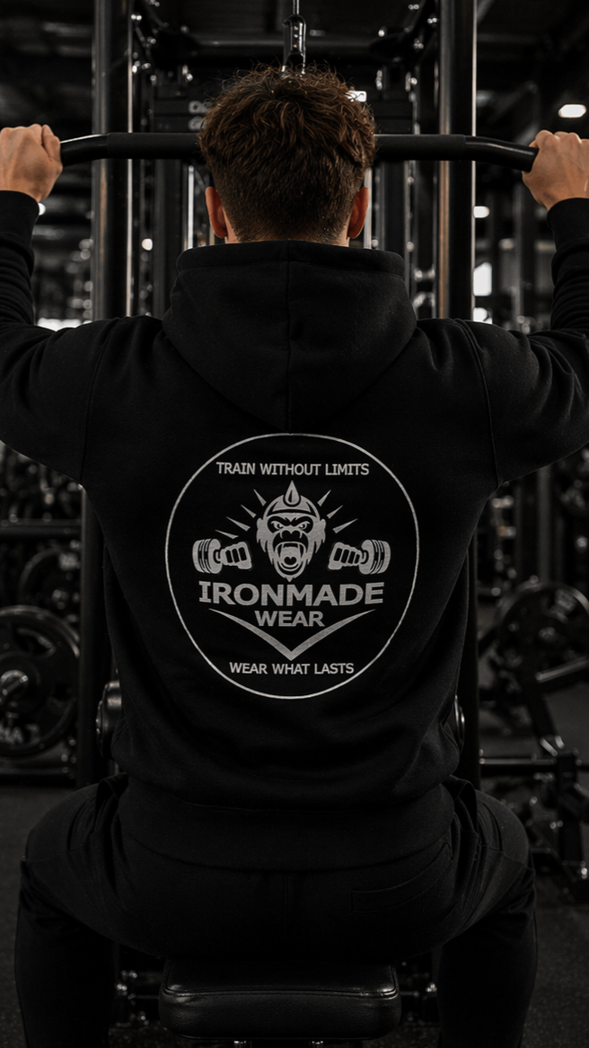 Men's Heavy Hoodie | Double Logo- Dark Collection