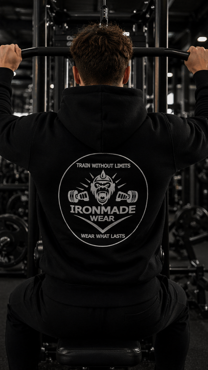 Men's Heavy Hoodie | Double Logo- Dark Collection