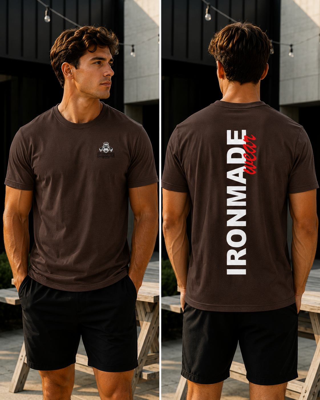 Men's T-Shirt  | Double Logo | Dark Collection