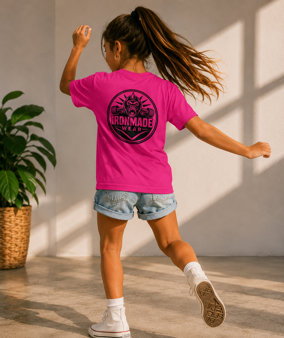 Kids Heavy Cotton T‑Shirt | Double Logo