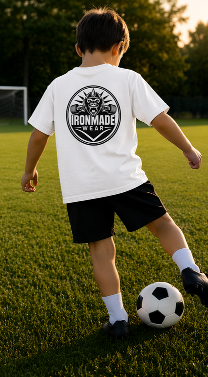 Kids Heavy Cotton T‑Shirt | Double Logo