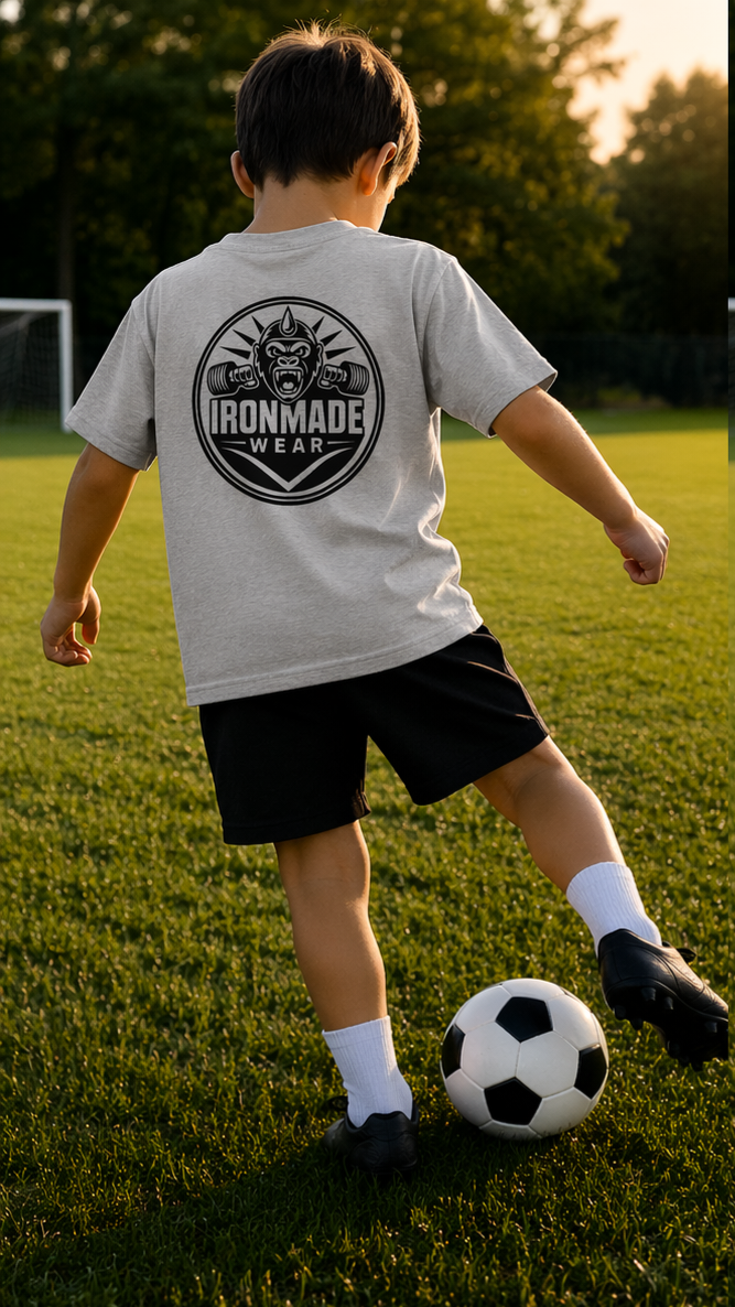 Kids Heavy Cotton T‑Shirt | Double Logo