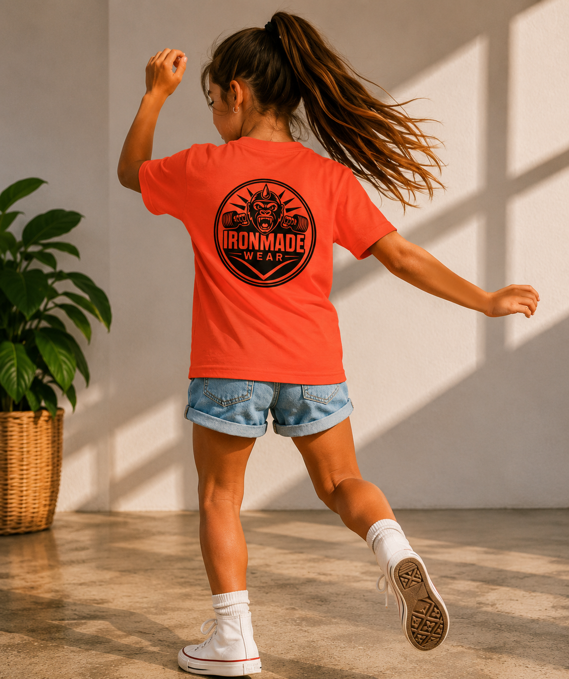 Kids Heavy Cotton T‑Shirt | Double Logo