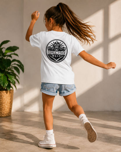Kids Heavy Cotton T‑Shirt | Double Logo
