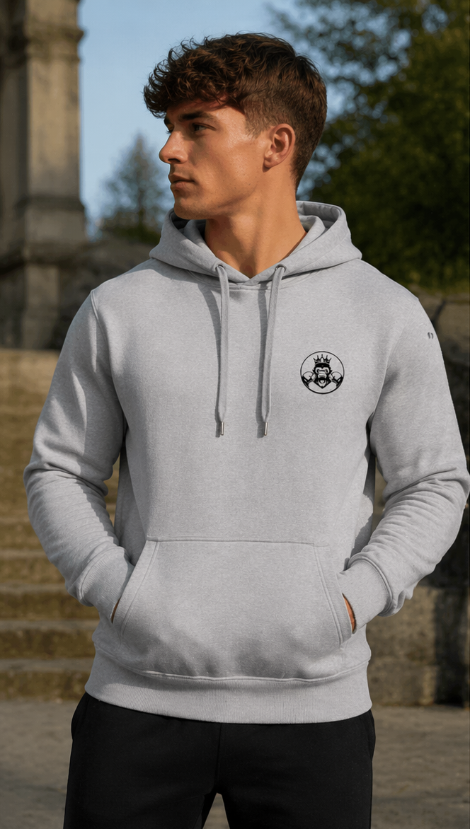 Men's Heavy Hoodie | Double Logo- Light Collection