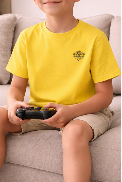Kids Heavy Cotton T‑Shirt in Daisy, bright cotton t‑shirt with a comfortable regular fit