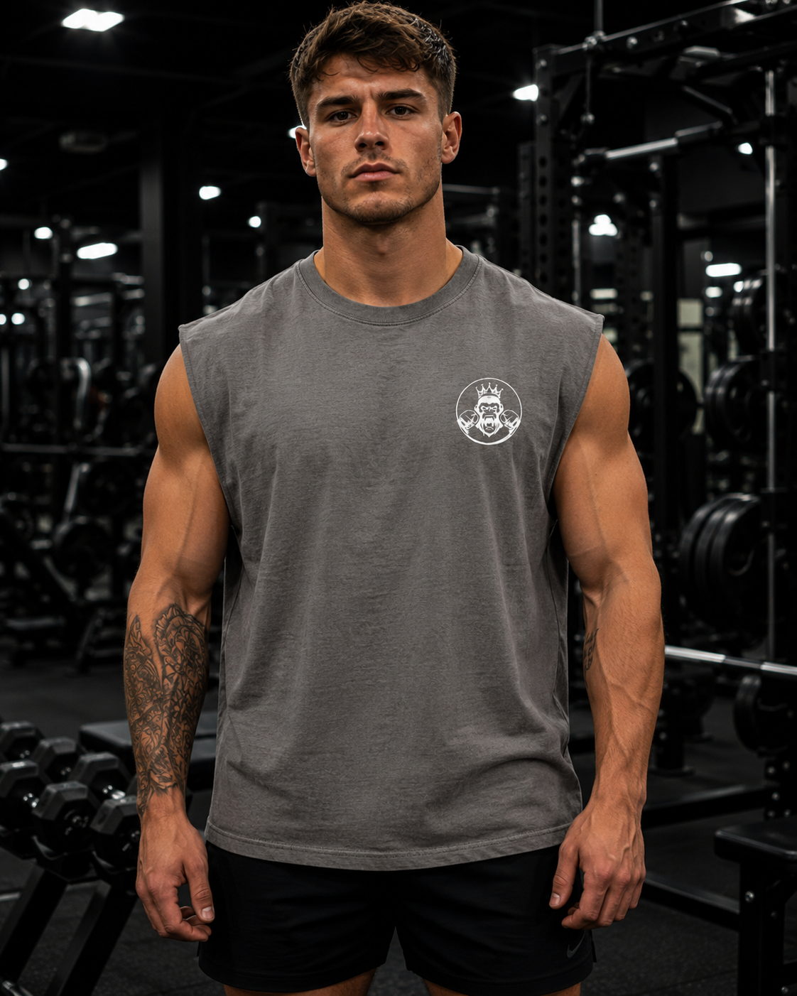 Men’s Faded Tank Top | Double Logo
