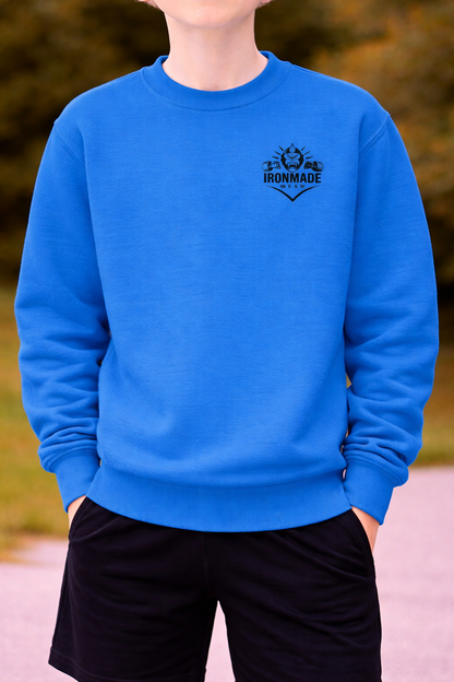Kids sweatshirt in Sapphire Blue – warm fleece children’s sweater