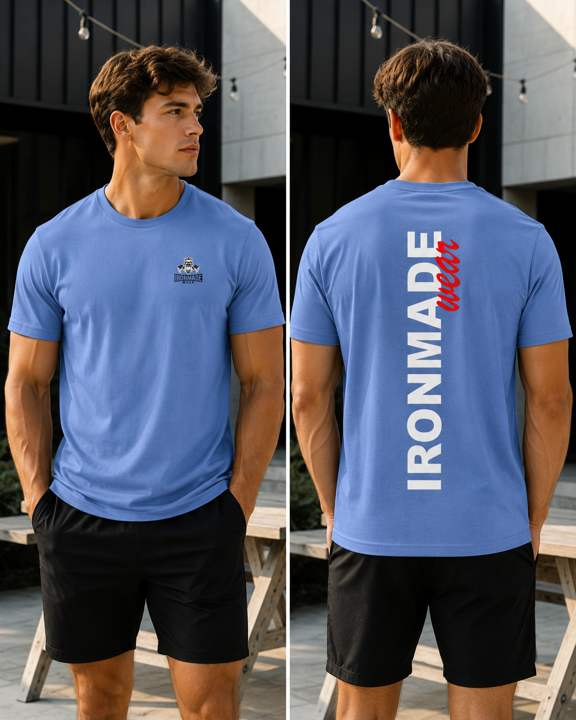 Men's T-Shirt  | Double Logo | Dark Collection