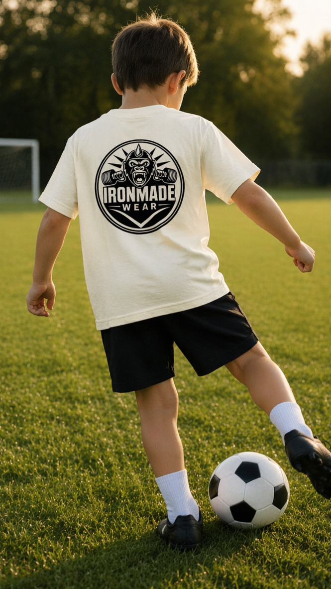 Kids Heavy Cotton T‑Shirt | Double Logo