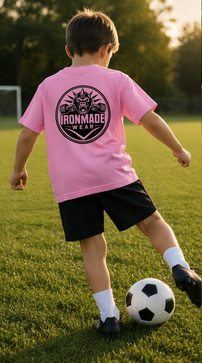 Kids Heavy Cotton T‑Shirt | Double Logo