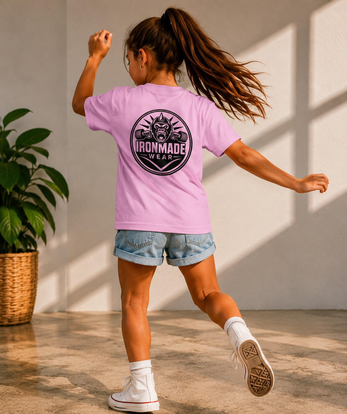 Kids Heavy Cotton T‑Shirt | Double Logo
