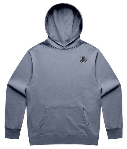 Front- Men’s Relaxed Hoodie in Powder – soft relaxed‑fit fleece training hoodie