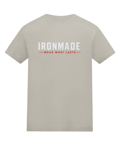 Kids Ironmade cotton tee in Natural Stone