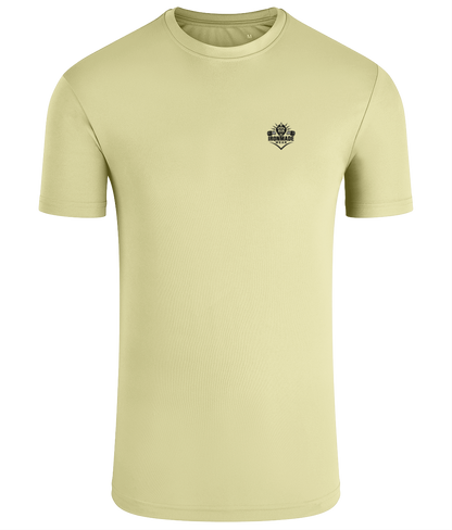 Men’s Performance T‑Shirt in Butter Yellow– fitted breathable polyester athletic top
