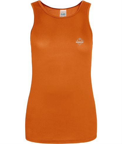 Women’s Performance Vest in Electric Orange – moisture‑wicking Neoteric™ workout top