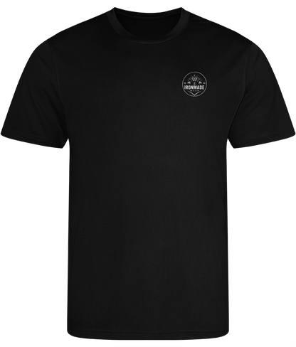 Men's black sport t-shirt lightweight gym training tee