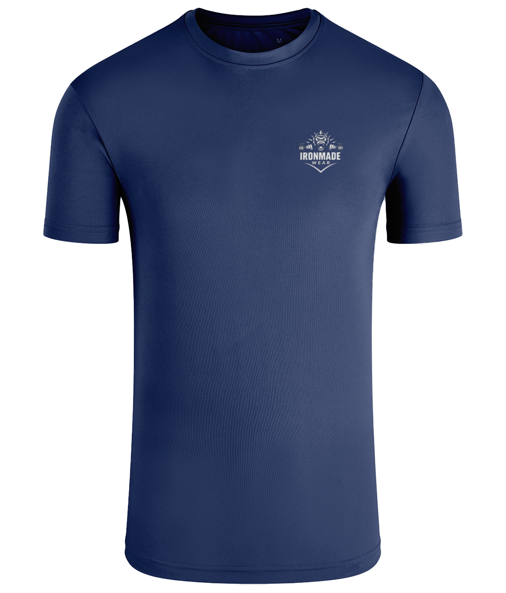 Men’s Performance T‑Shirt in Navy – lightweight self‑wicking polyester training shirt