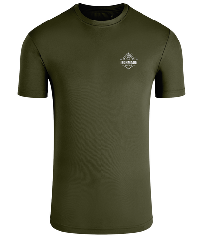 Men’s Performance T‑Shirt in Olive – lightweight self‑wicking polyester training shirt