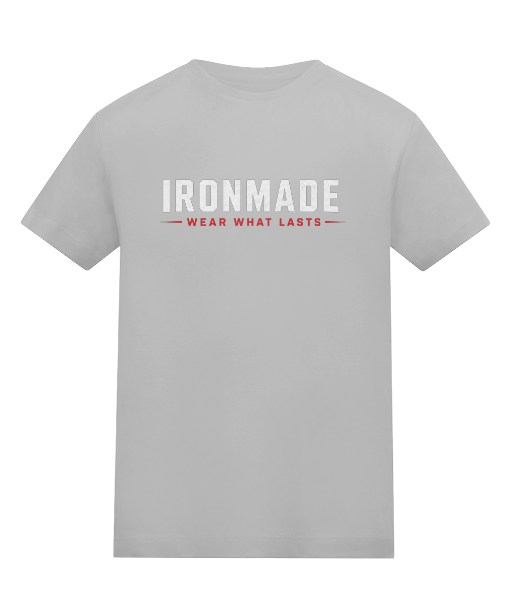 Kids Ironmade cotton tee in Heather Grey