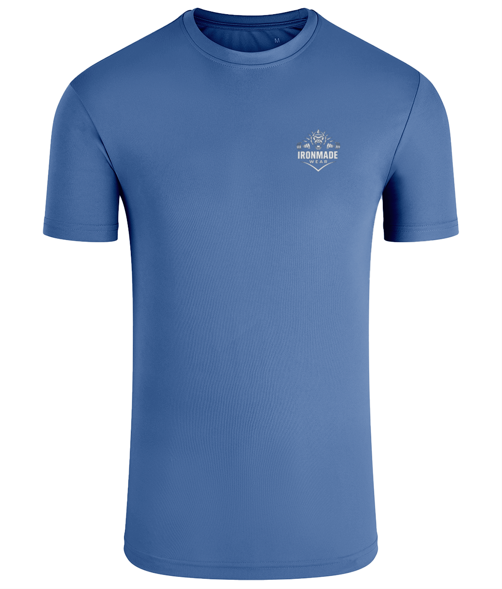 Men’s Performance T‑Shirt in Cornflower – lightweight self‑wicking polyester training shirt