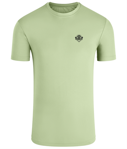 Men’s Performance T‑Shirt in Green Matcha – fitted breathable polyester athletic top