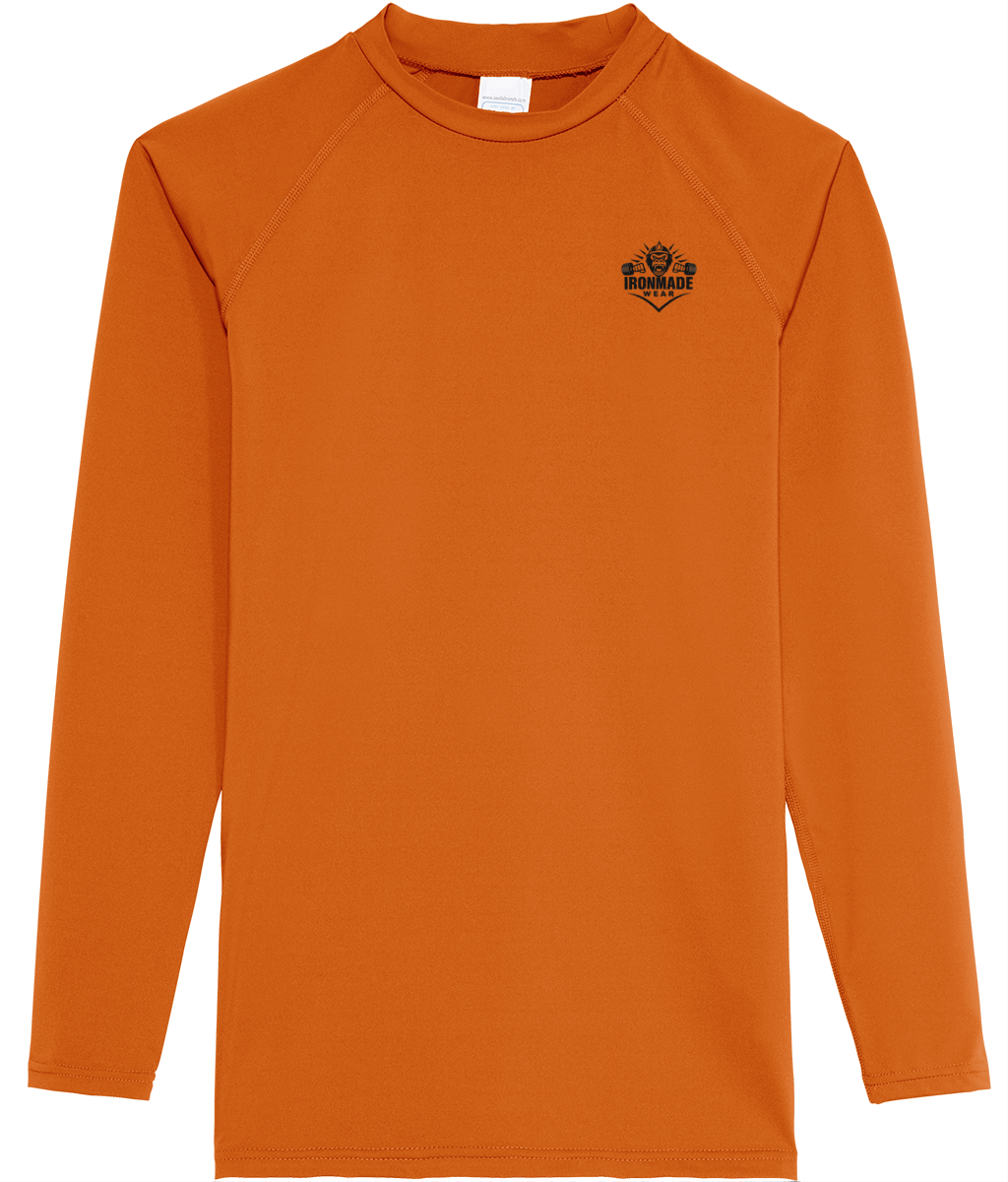 Men’s Baselayer in Electric Orange, lightweight Neoteric™ baselayer designed for year‑round training