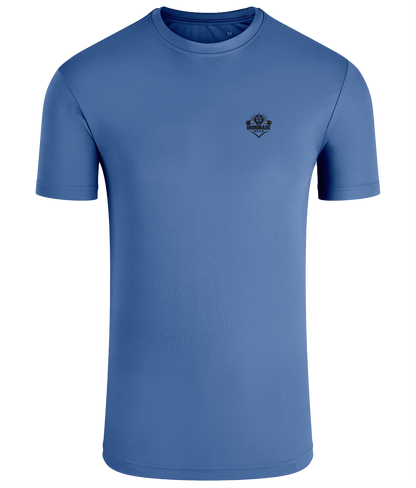 Men’s Performance T‑Shirt in Cornflower – fitted breathable polyester athletic top