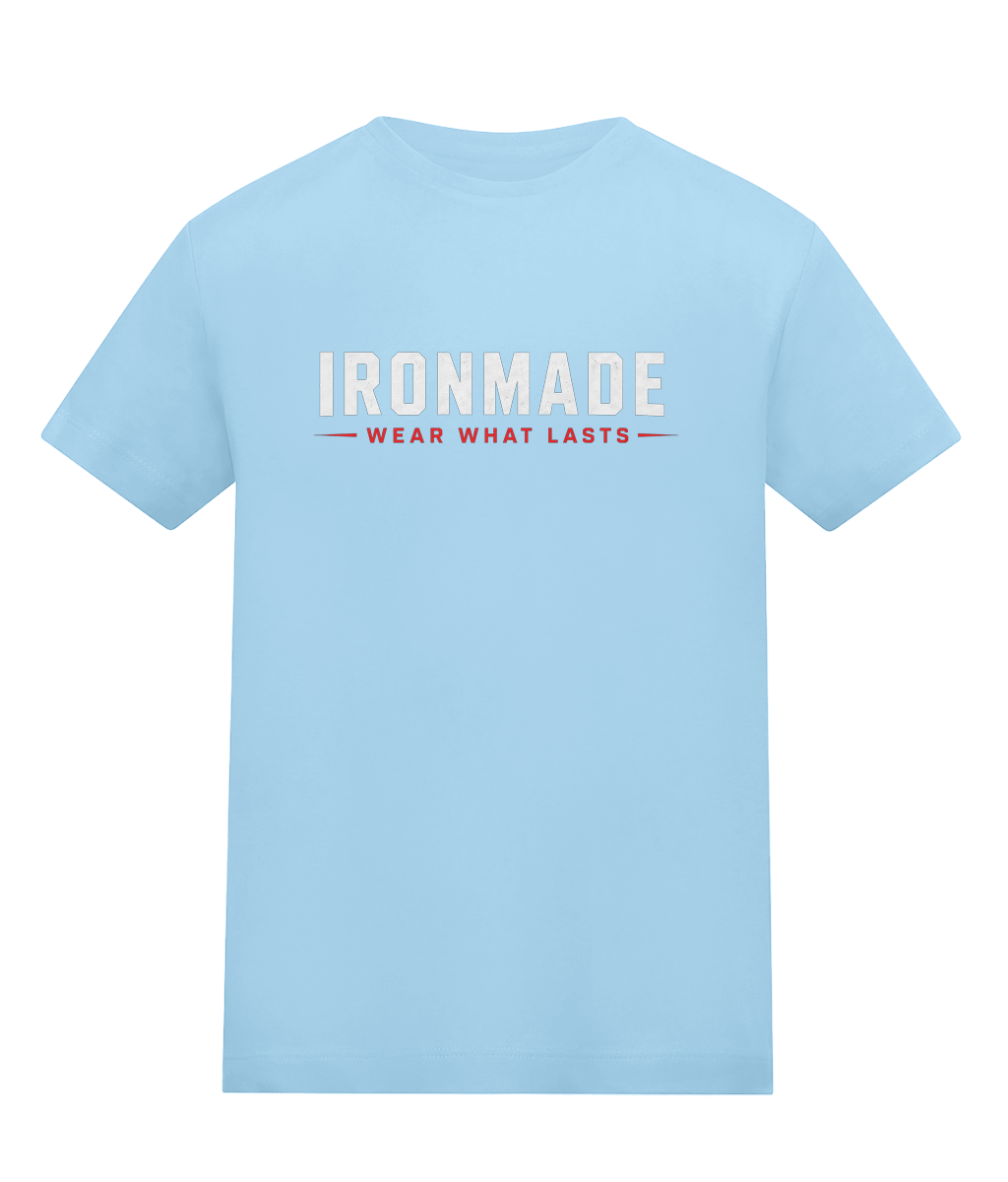 Kids Ironmade cotton tee in Sky Blue