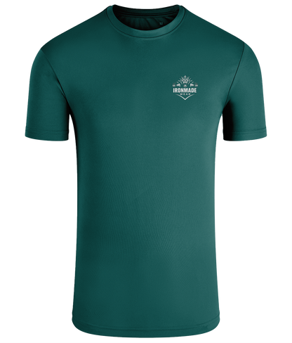 Men’s Performance T‑Shirt in Teal– lightweight self‑wicking polyester training shirt