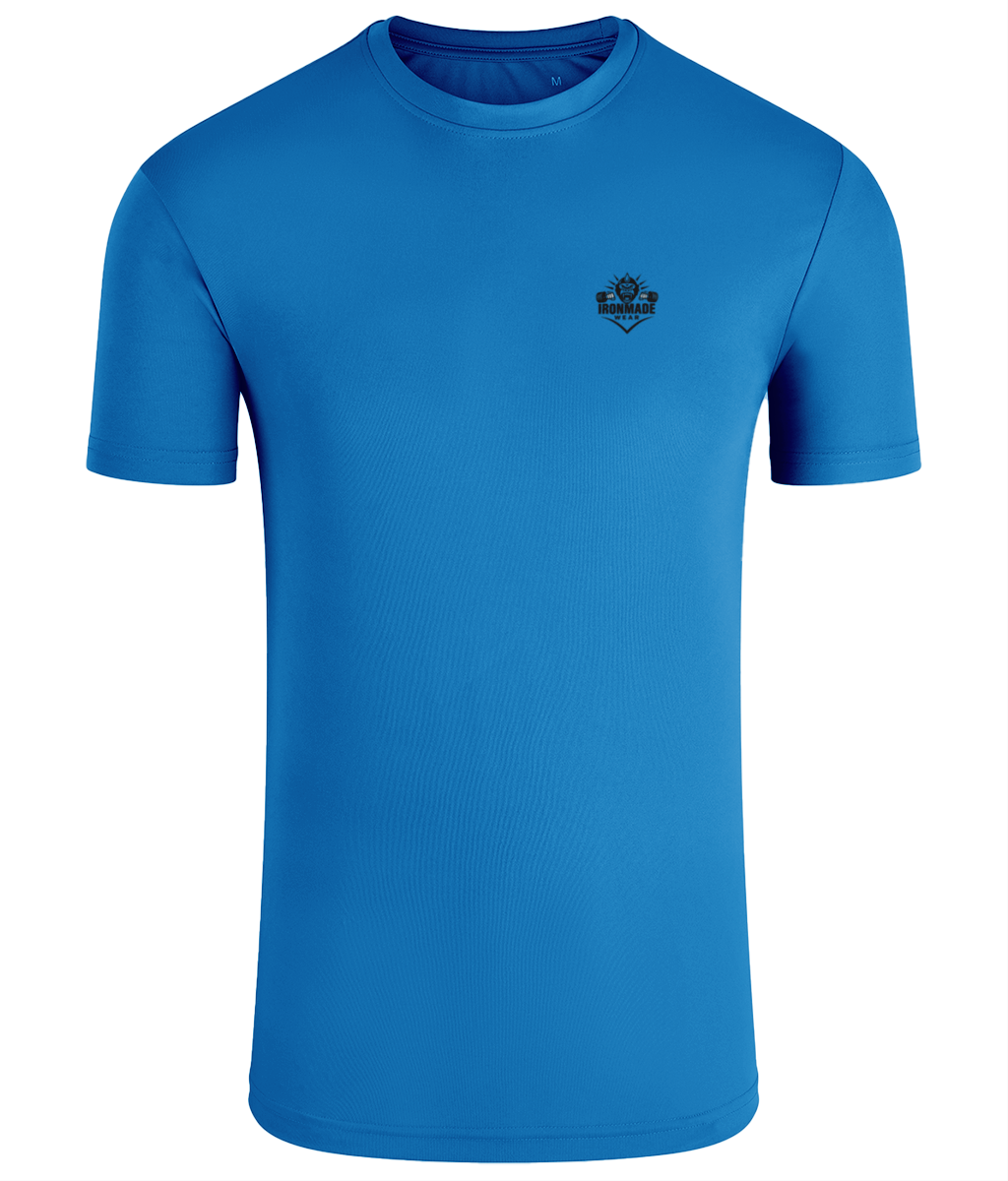 Men’s Performance T‑Shirt in Sapphire – fitted breathable polyester athletic top