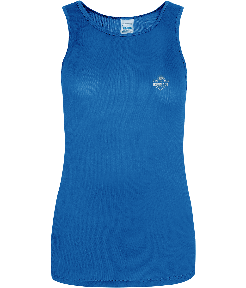 Women’s Performance Vest in Sapphire Blue – lightweight quick‑dry gym vest