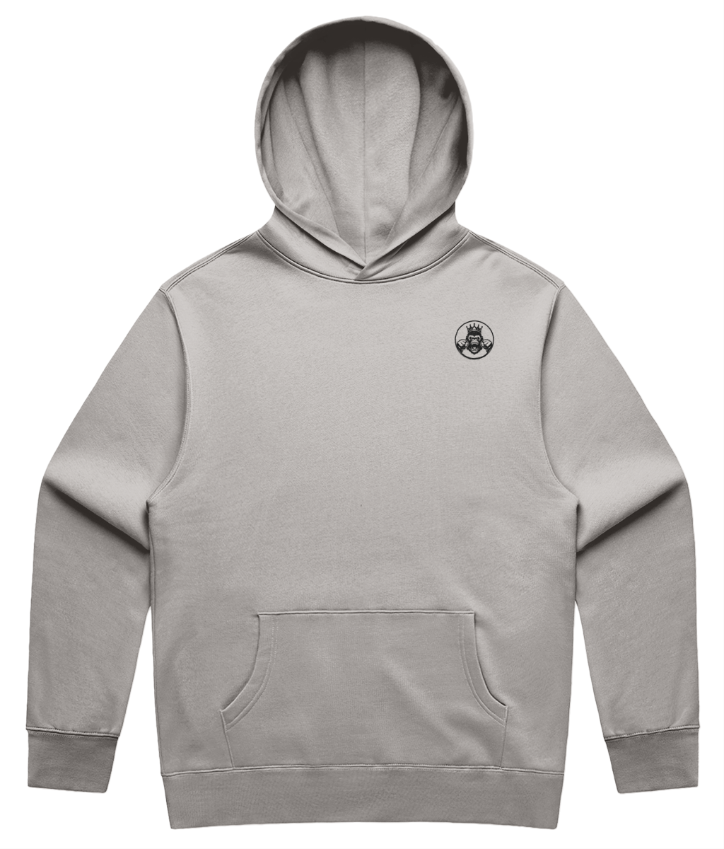 Men’s Relaxed Hoodie in Bone – heavyweight cotton fleece workout hoodie