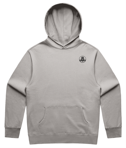 Men’s Relaxed Hoodie in Bone – heavyweight cotton fleece workout hoodie