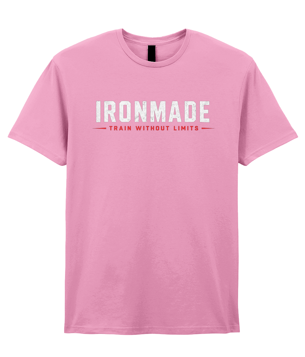 Fan Candy Pink: Men’s Ironmade ringspun T‑shirt in Candy Pink