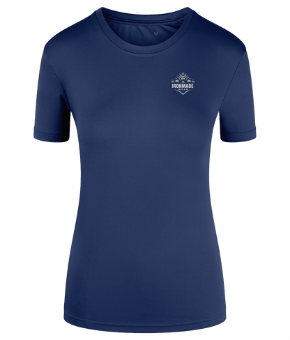 Women’s Performance T‑Shirt in Navy – moisture‑wicking fitted women’s gym shirt