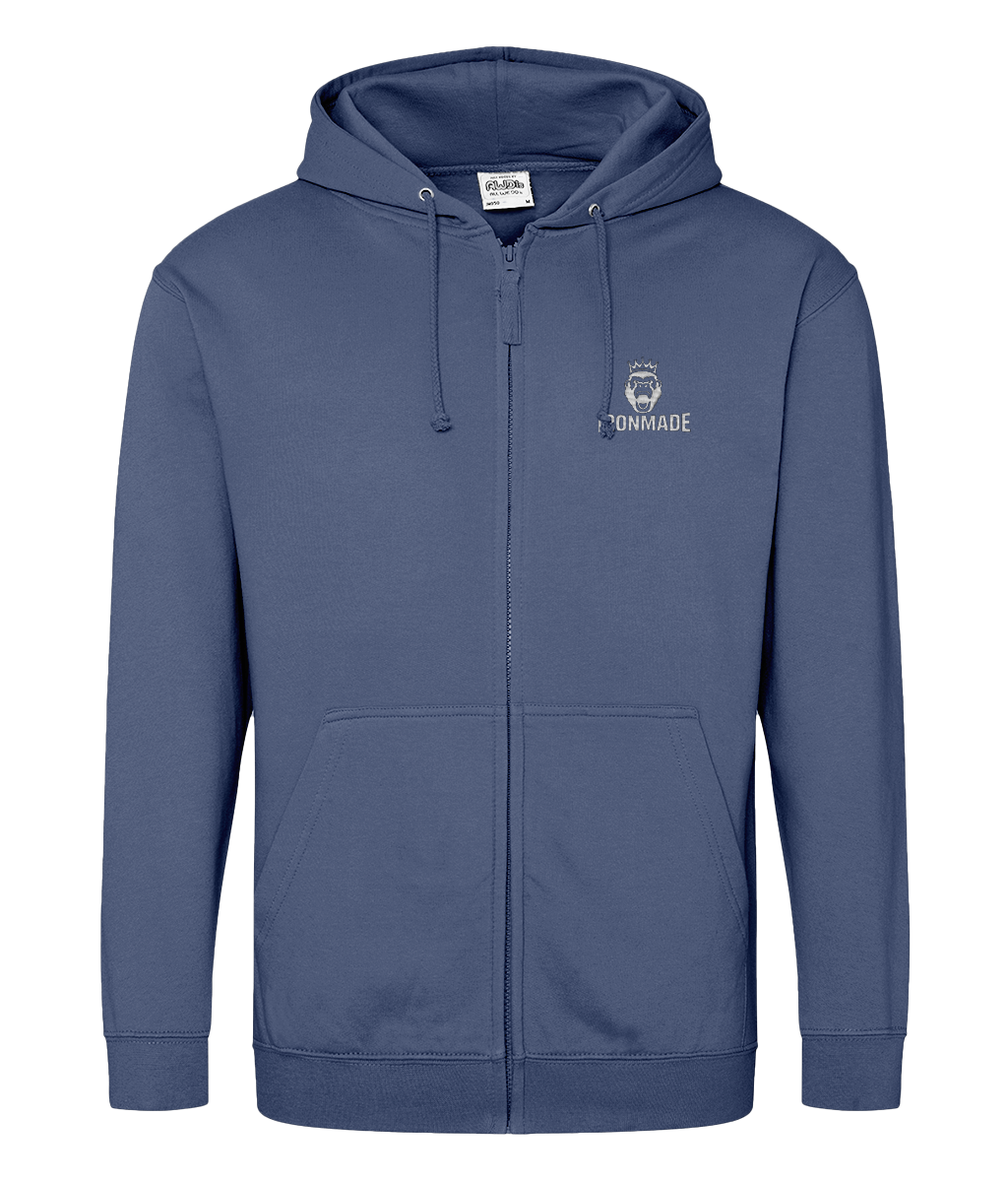 Front- Men’s full zip hoodie front view