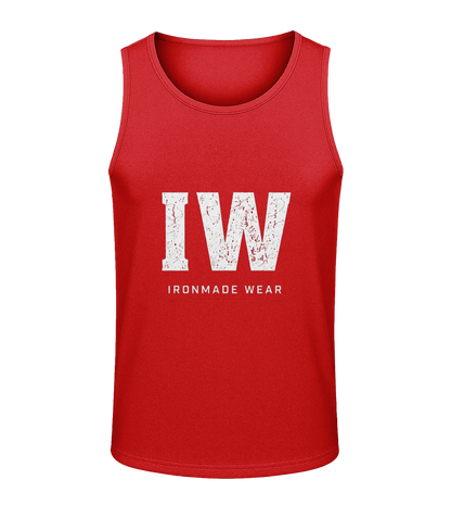 Kids performance vest in Fire Red