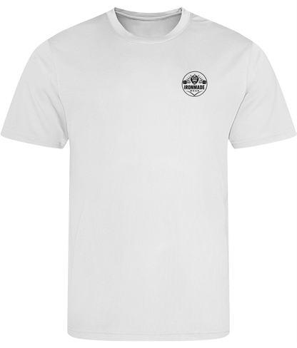 Men's white performance sport t-shirt breathable activewear