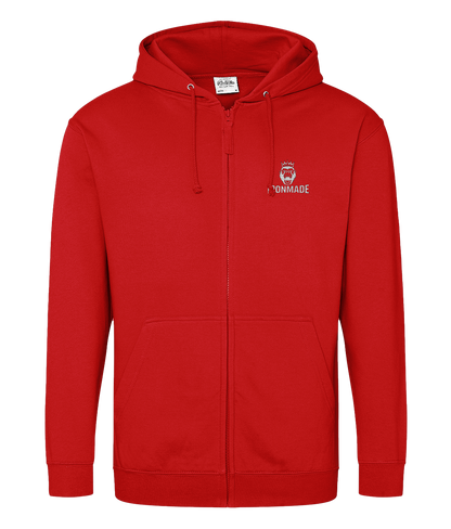 Front- Men’s zoodie with hood and zip detail