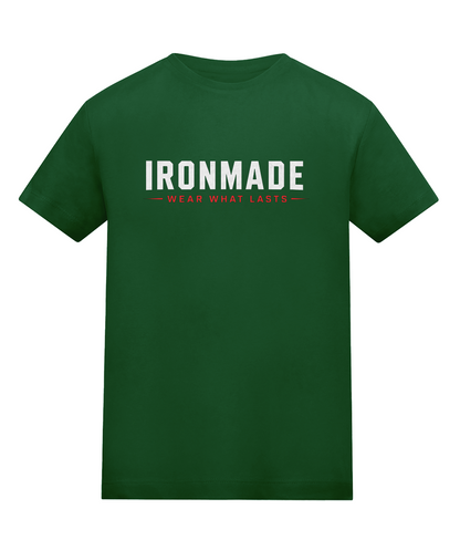 Kids Ironmade cotton tee in Bottle Green