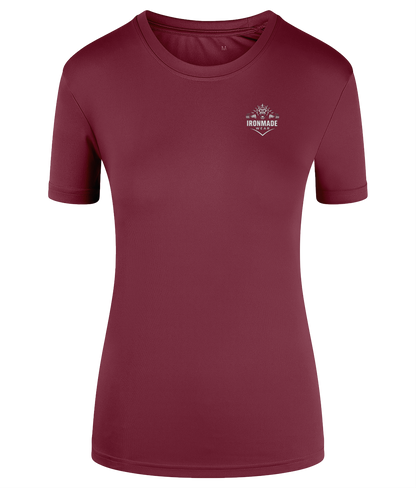 Women’s Performance T‑Shirt in Burgundy – lightweight fitted activewear top