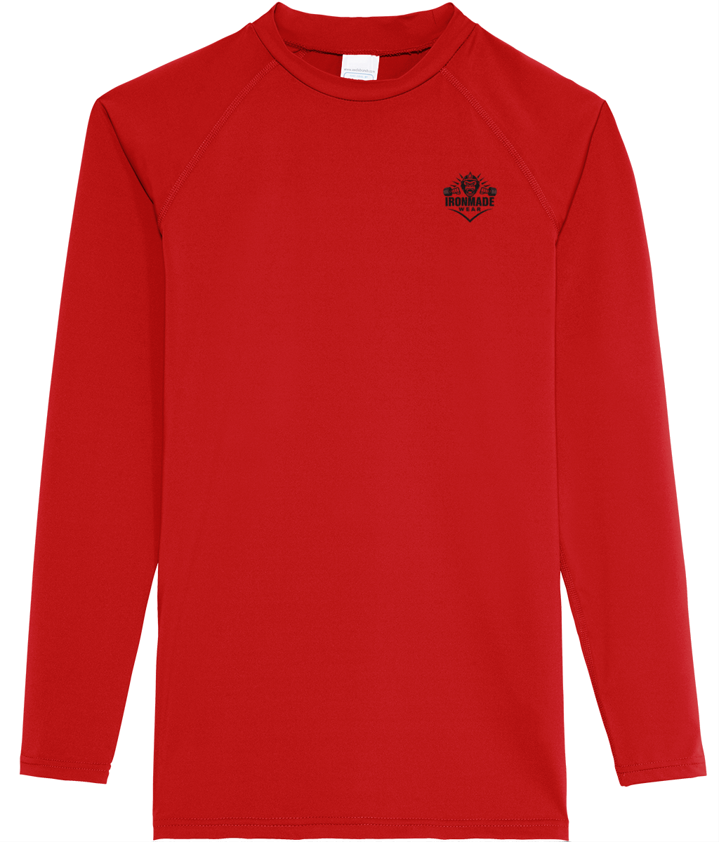 Men’s Baselayer in Fire Red, regular fit training baselayer built for movement and performance
