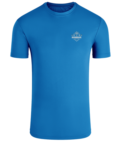 Men’s Performance T‑Shirt in Sapphire – lightweight self‑wicking polyester training shirt