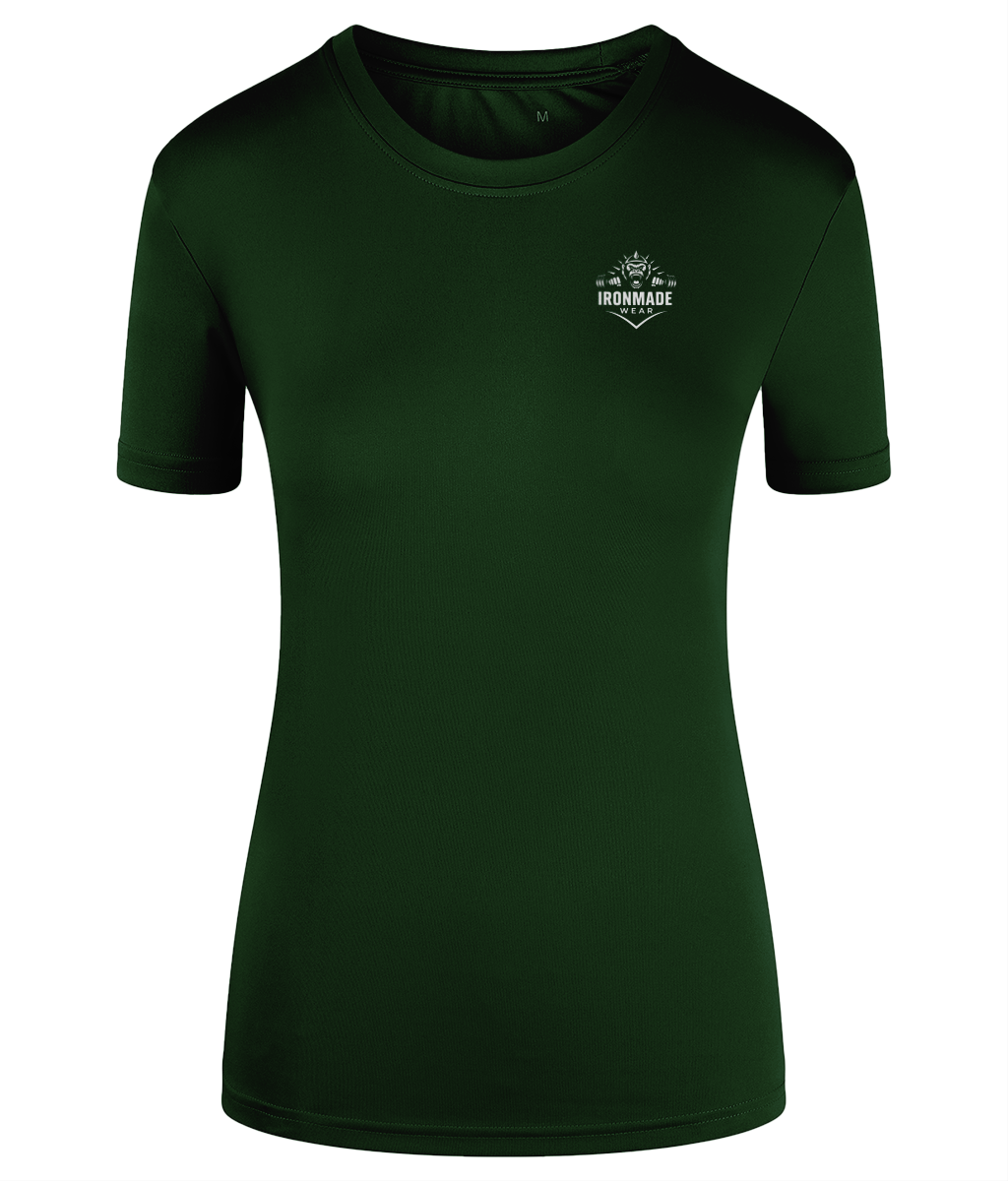 Women’s Performance T‑Shirt in Bottle – breathable fitted training top for women