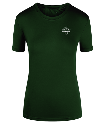 Women’s Performance T‑Shirt in Bottle – breathable fitted training top for women